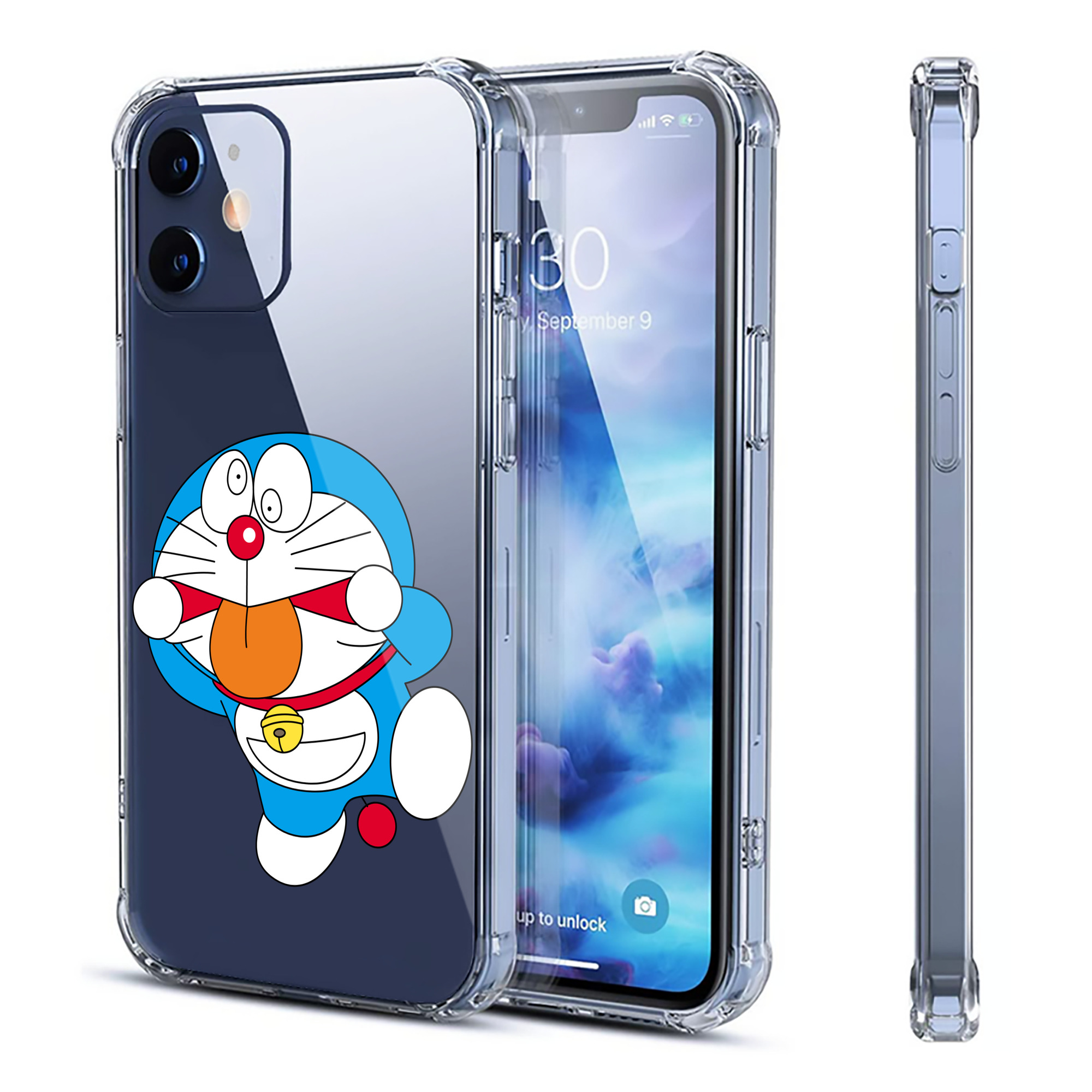 （画像用） ドラえもん Doraemon 【iPhone 12シリーズ対応】透明スマホケース（クリアソフトケース）